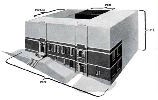 Construction stages at
Resurrection Church/School