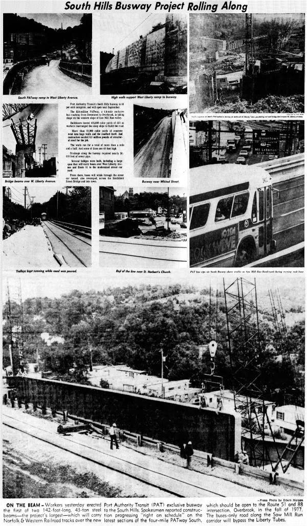 Building the South Busway (1975-1977).