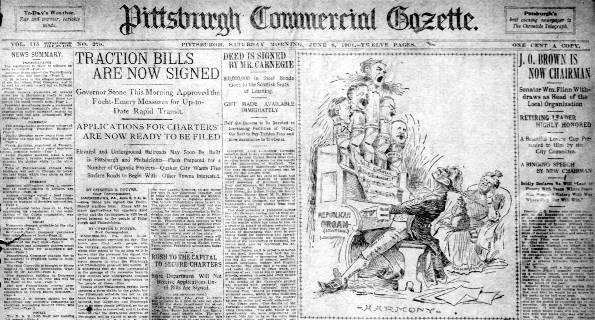 Pittsburgh Commercial Gazette - June 8, 1901.