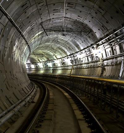 One of the two subway tunnels under the Allegheny River