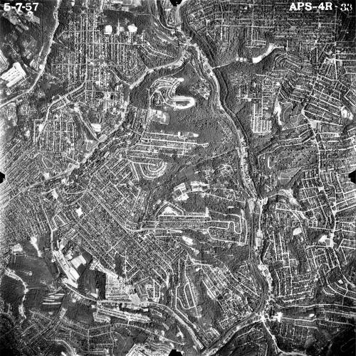 Aerial View of Brookline - 1957