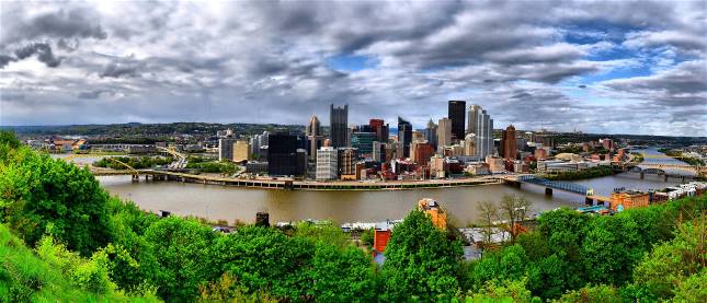 A panorama view of the city of Pittsburgh - 2006.