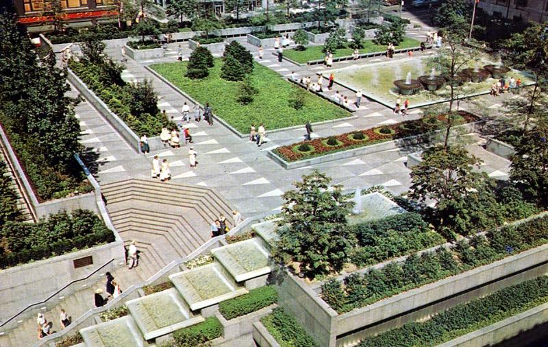 Mellon Square
 Plaza and the William Penn Hotel