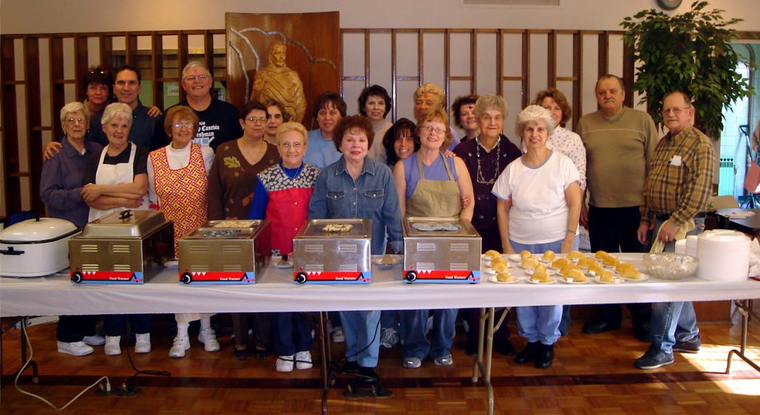 Volunteers gather for the Lenten Fish Fry